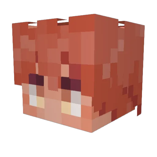 kuneho_wan Minecraft avatar head, 3D render