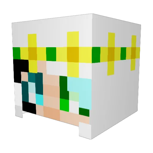 kung2yo Minecraft avatar head, 3D render