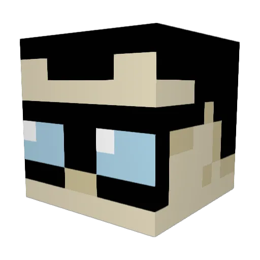 kungenavost Minecraft avatar head, 3D render