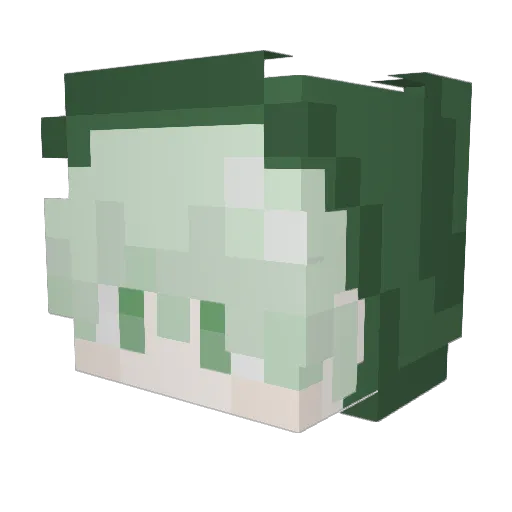 kungfang_ Minecraft avatar head, 3D render