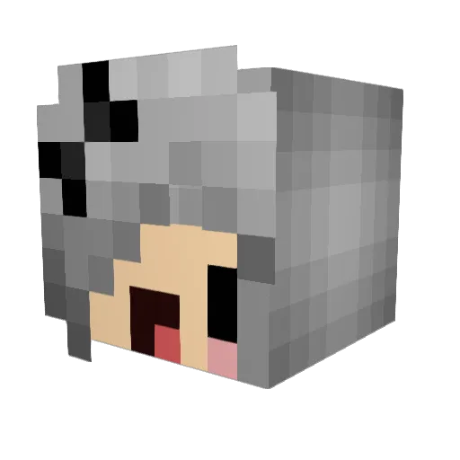 kungfulayna Minecraft avatar head, 3D render