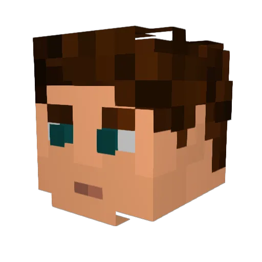 kungtoby Minecraft avatar head, 3D render