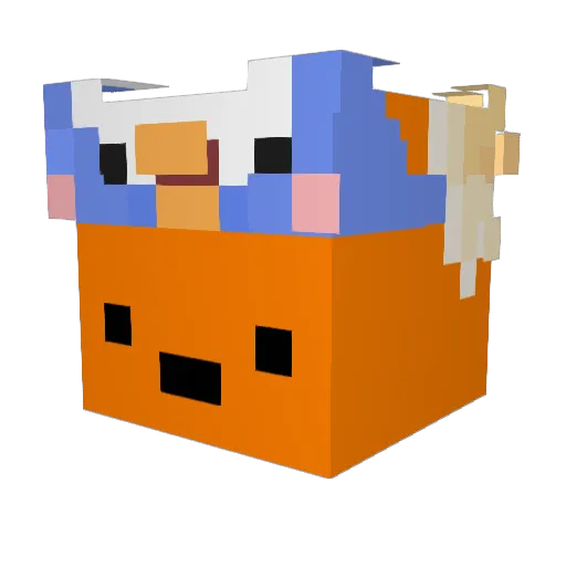 kungzzak Minecraft avatar head, 3D render