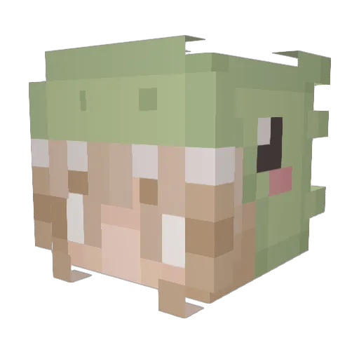 kuni__8 Minecraft avatar head, 3D render