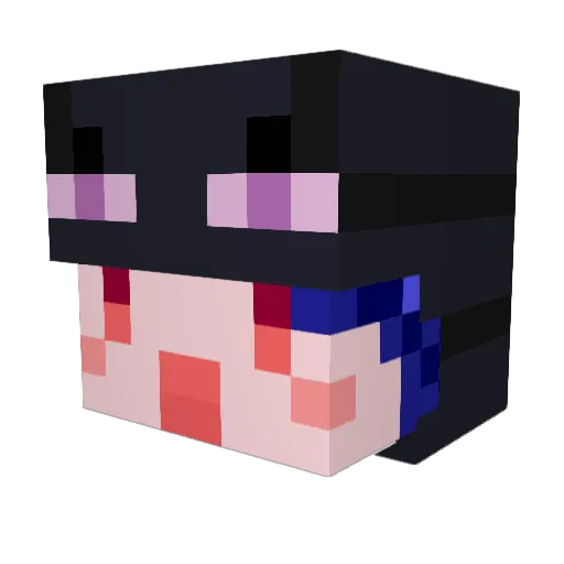 kunibiki Minecraft avatar head, 3D render