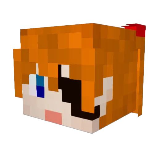 kunioka Minecraft avatar head, 3D render