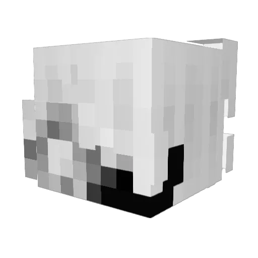 kuniz_ Minecraft avatar head, 3D render