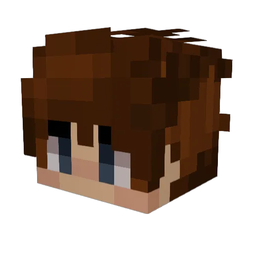 kunkled_sharkie Minecraft avatar head, 3D render