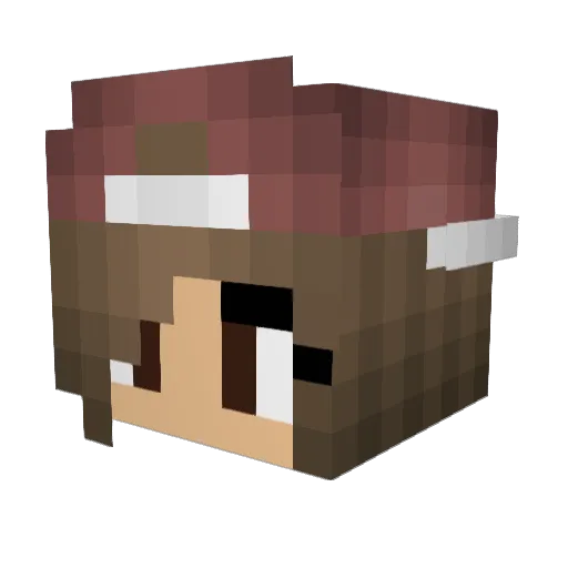 kunnyxx Minecraft avatar head, 3D render