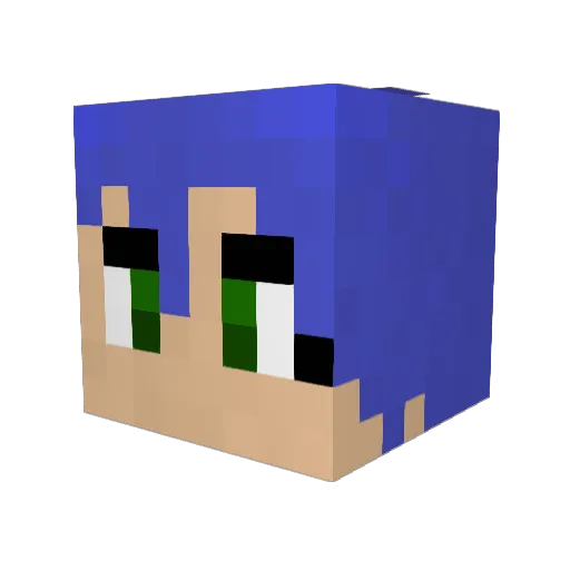 kuno86 Minecraft avatar head, 3D render