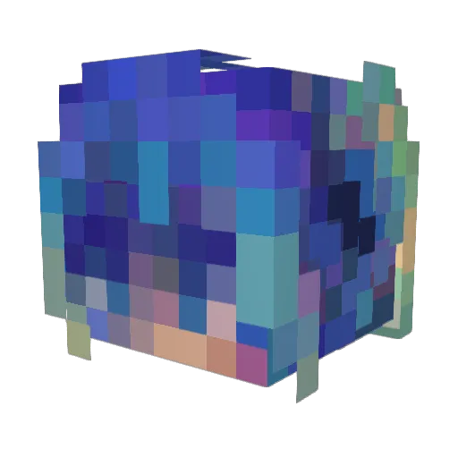 kunoon Minecraft avatar head, 3D render