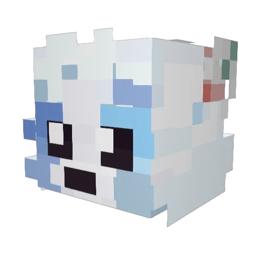 kunraya Minecraft avatar head, 3D render