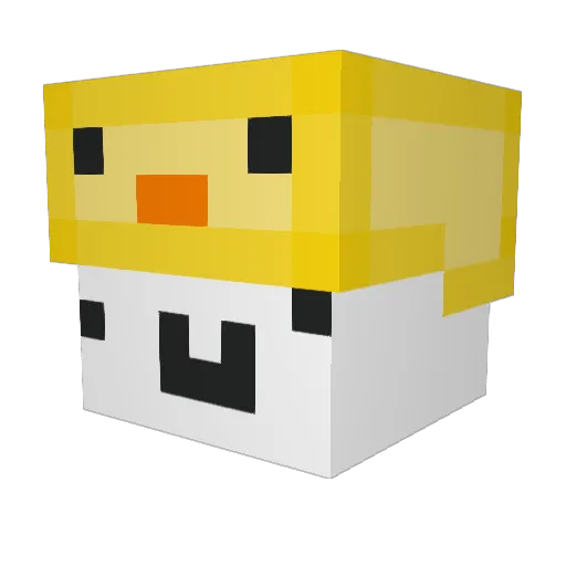 kunsiLLL Minecraft avatar head, 3D render
