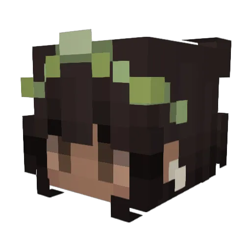 kunteabawb Minecraft avatar head, 3D render