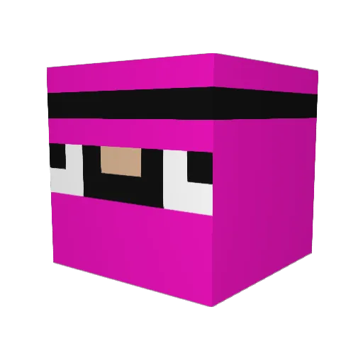 kuoLe Minecraft avatar head, 3D render