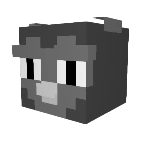 kuolingo Minecraft avatar head, 3D render