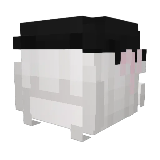 kuomix Minecraft avatar head, 3D render