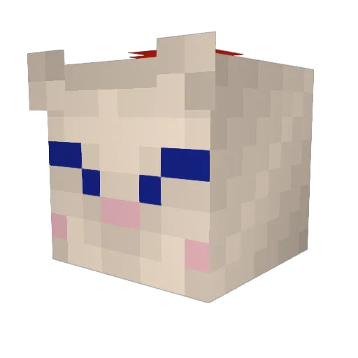kupooonut Minecraft avatar head, 3D render