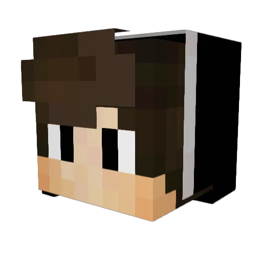 kupppp Minecraft avatar head, 3D render