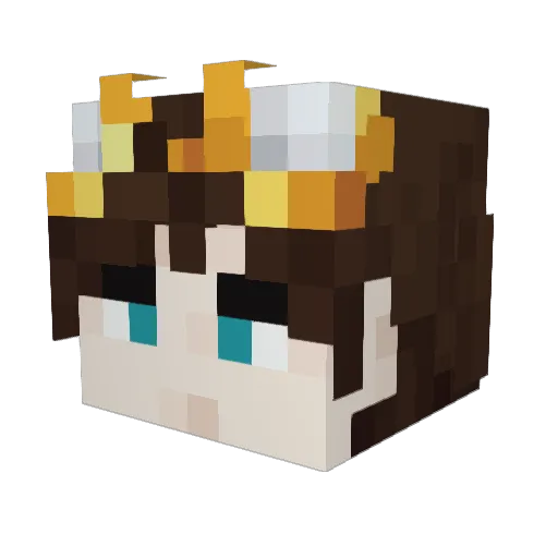 kuprumx Minecraft avatar head, 3D render