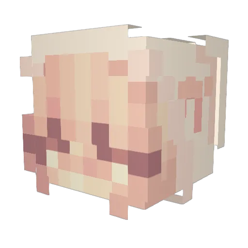 kur0m11 Minecraft avatar head, 3D render