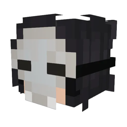 kur0mii_ Minecraft avatar head, 3D render