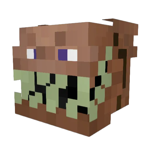 kur1012 Minecraft avatar head, 3D render