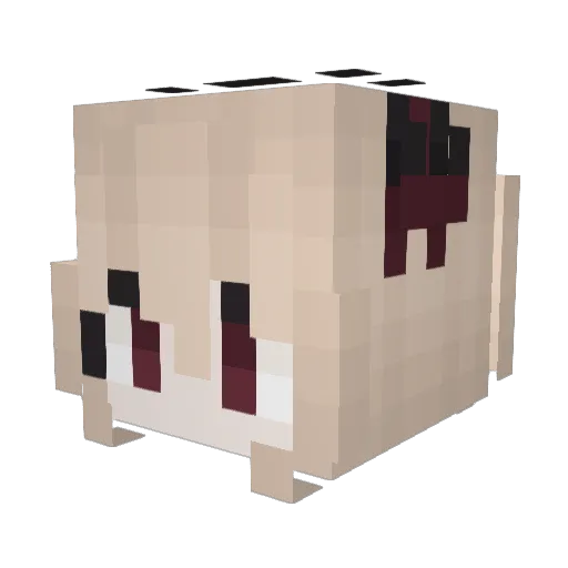 kurade Minecraft avatar head, 3D render