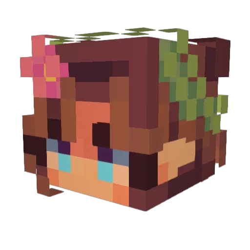 kurafi Minecraft avatar head, 3D render
