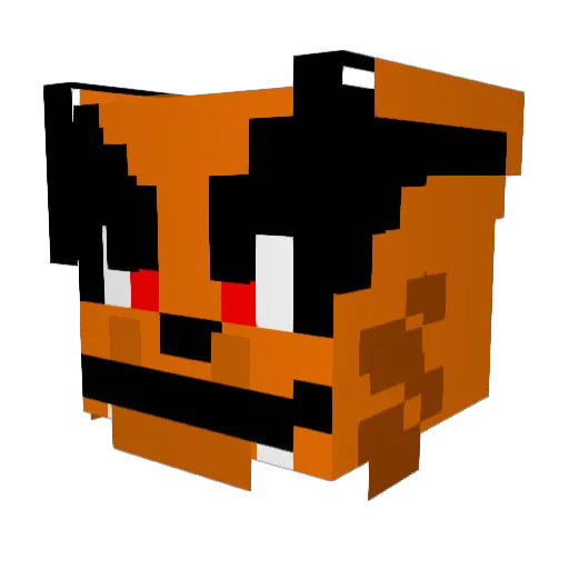 kurama_akuma Minecraft avatar head, 3D render