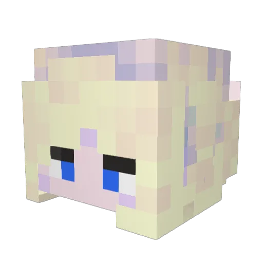 kuranyto Minecraft avatar head, 3D render