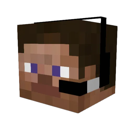 kurapiro Minecraft avatar head, 3D render