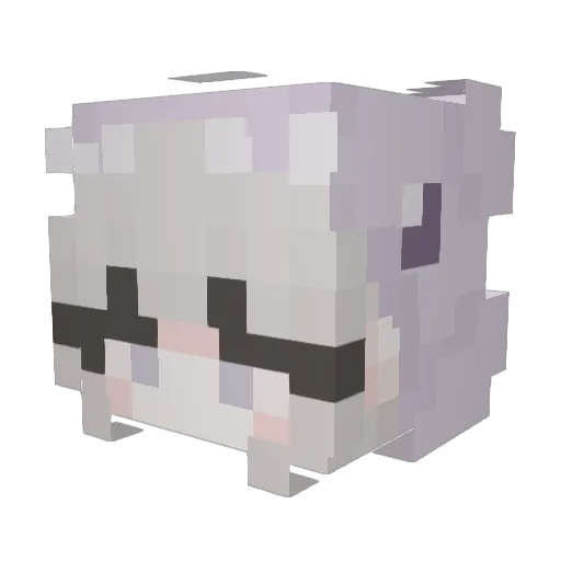 kurcore Minecraft avatar head, 3D render