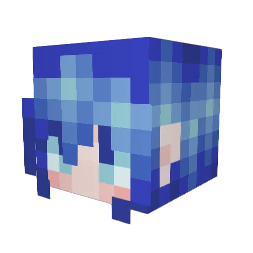 kurenai Minecraft avatar head, 3D render