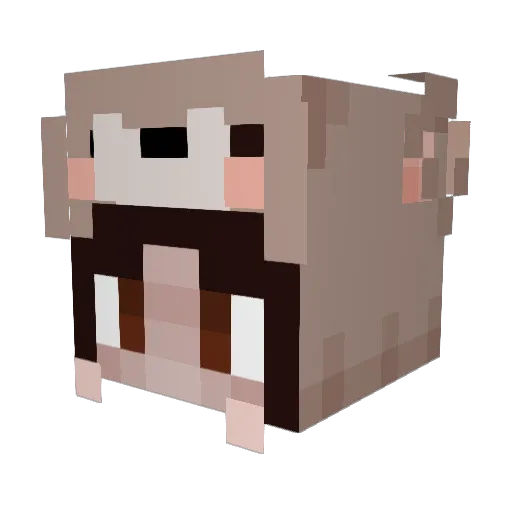 kureomis Minecraft avatar head, 3D render
