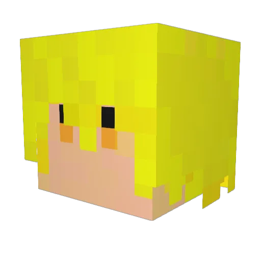 kurerap Minecraft avatar head, 3D render
