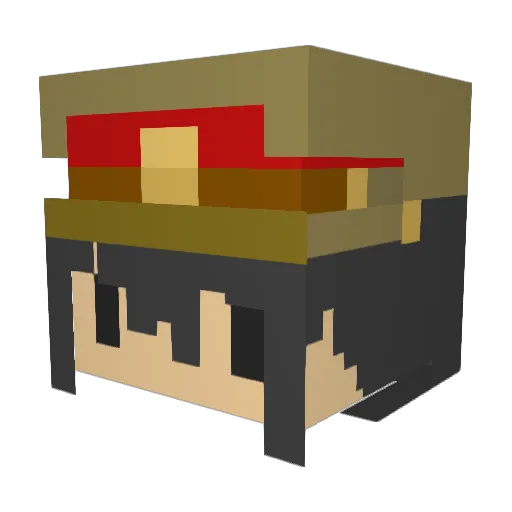 kureshin Minecraft avatar head, 3D render