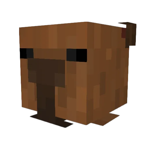 kurfufle Minecraft avatar head, 3D render