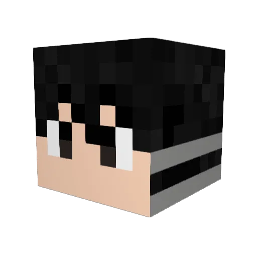 kuriby Minecraft avatar head, 3D render