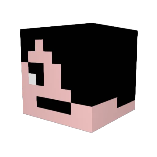 kurikoma Minecraft avatar head, 3D render