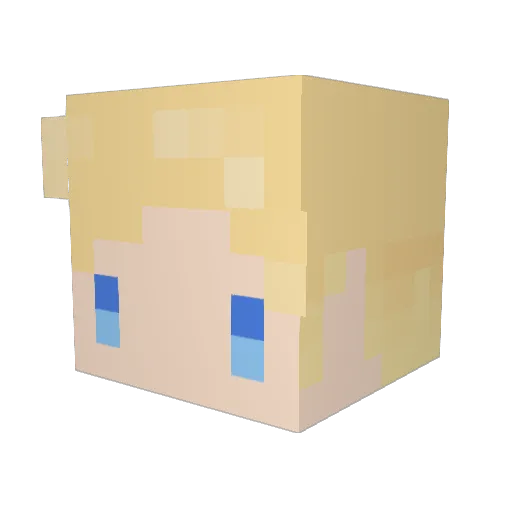 kurioex Minecraft avatar head, 3D render