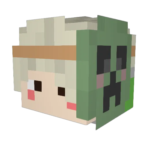 kuripasanda Minecraft avatar head, 3D render