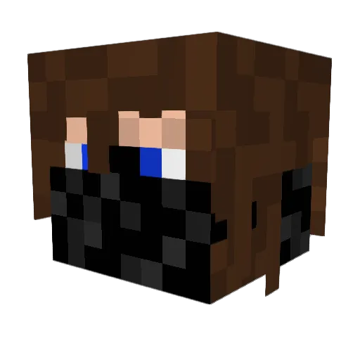 kurittan Minecraft avatar head, 3D render