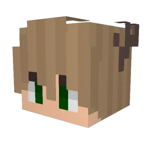 kurkuma8 Minecraft avatar head, 3D render