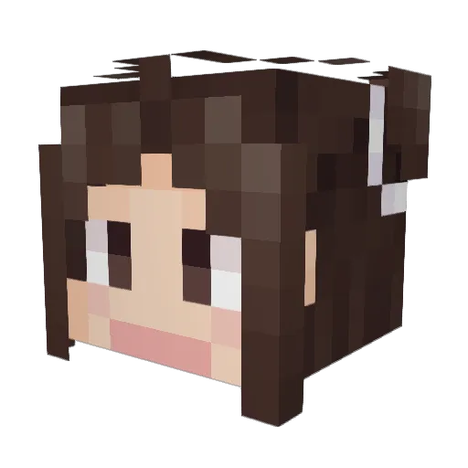 kuroannmitu Minecraft avatar head, 3D render