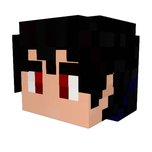 kurobon_9 Minecraft avatar head, 3D render