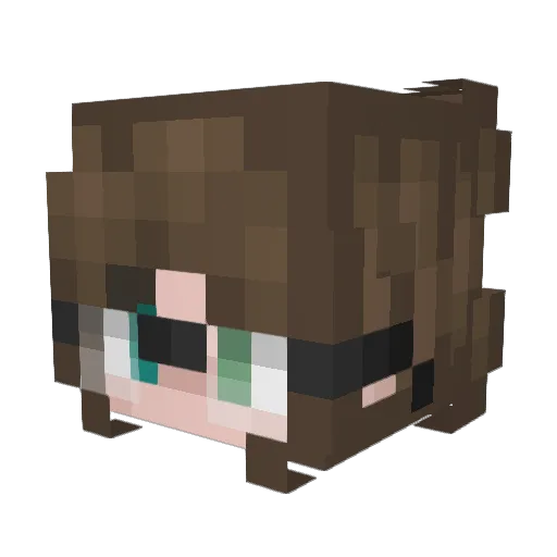 kurocat471 Minecraft avatar head, 3D render