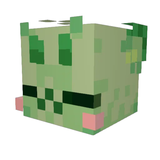 kurocatQiu Minecraft avatar head, 3D render