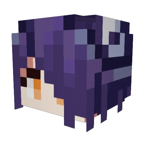 kurochandayo Minecraft avatar head, 3D render