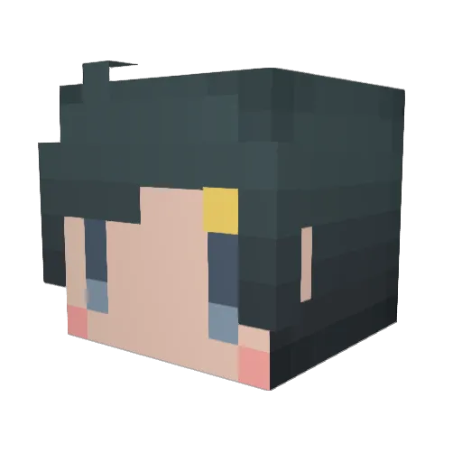 kuroe7750 Minecraft avatar head, 3D render